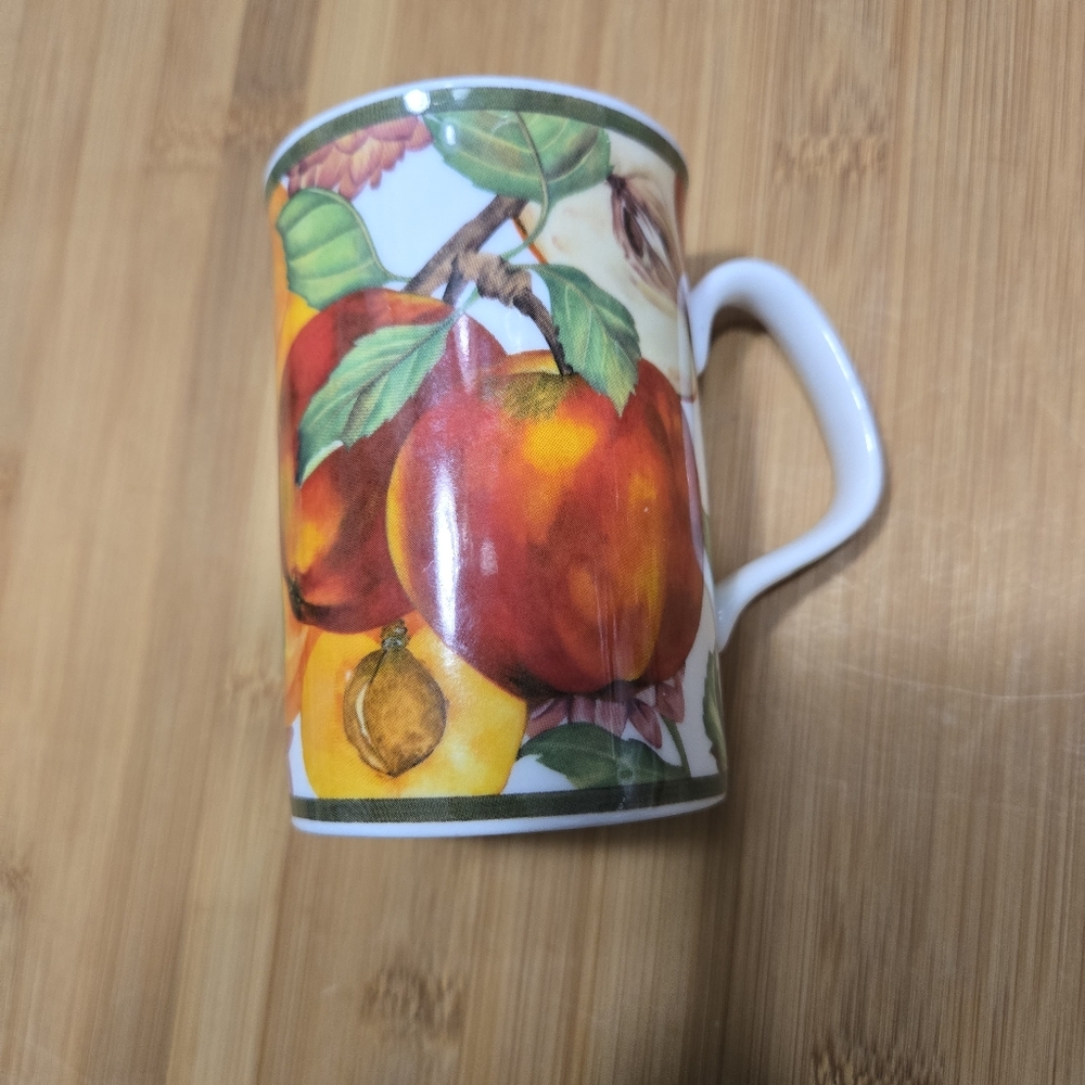 Royal Doulton Expressions Fruit Tapestry Coffee Mug Tea Cup apple peach